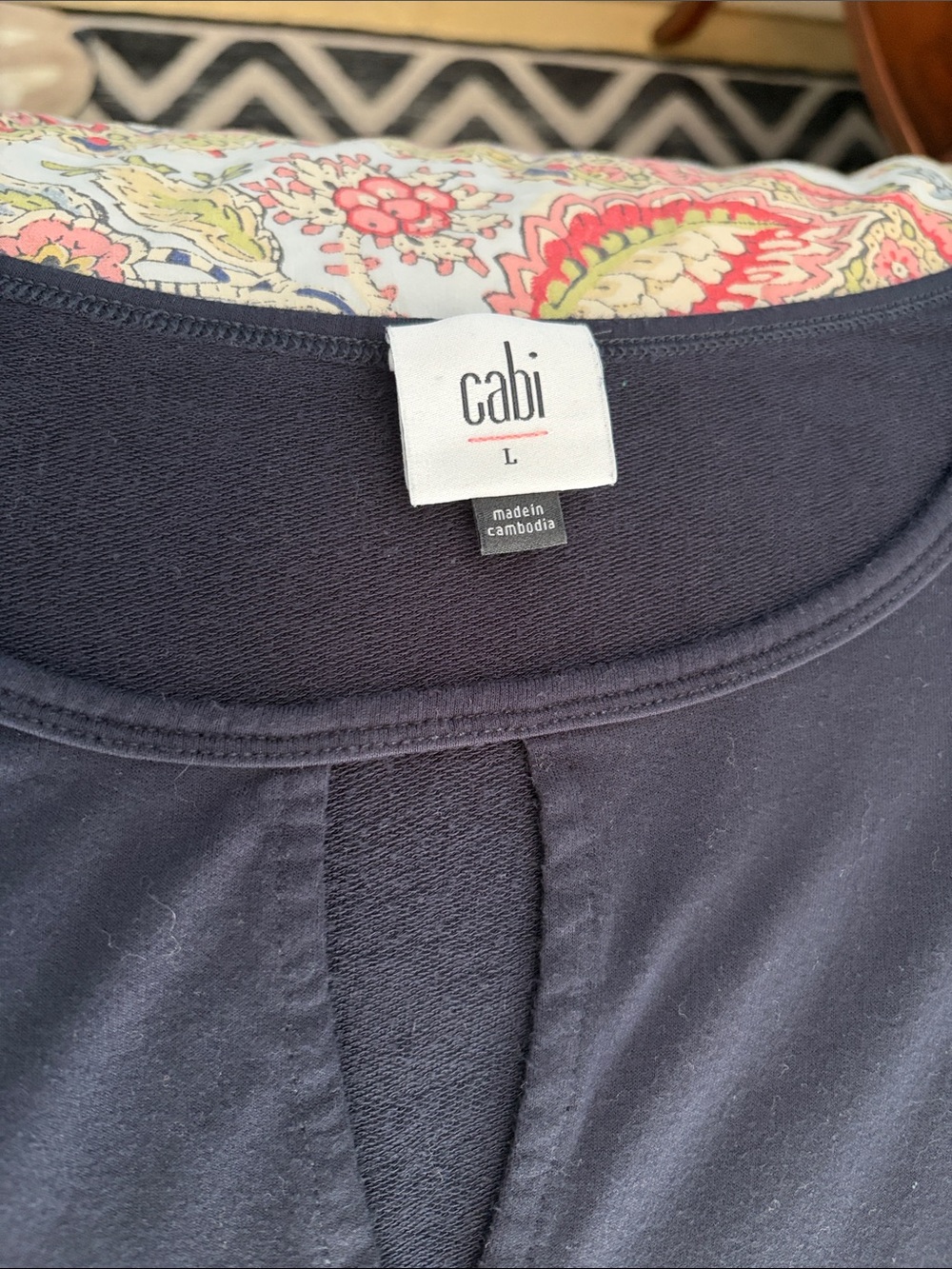 CAbi Navy Blue Wide-Leg Sleeveless Jumpsuit with Drawstring Waist - Picture 2 of 6